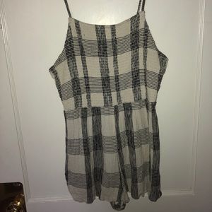 Topshop plaid romper